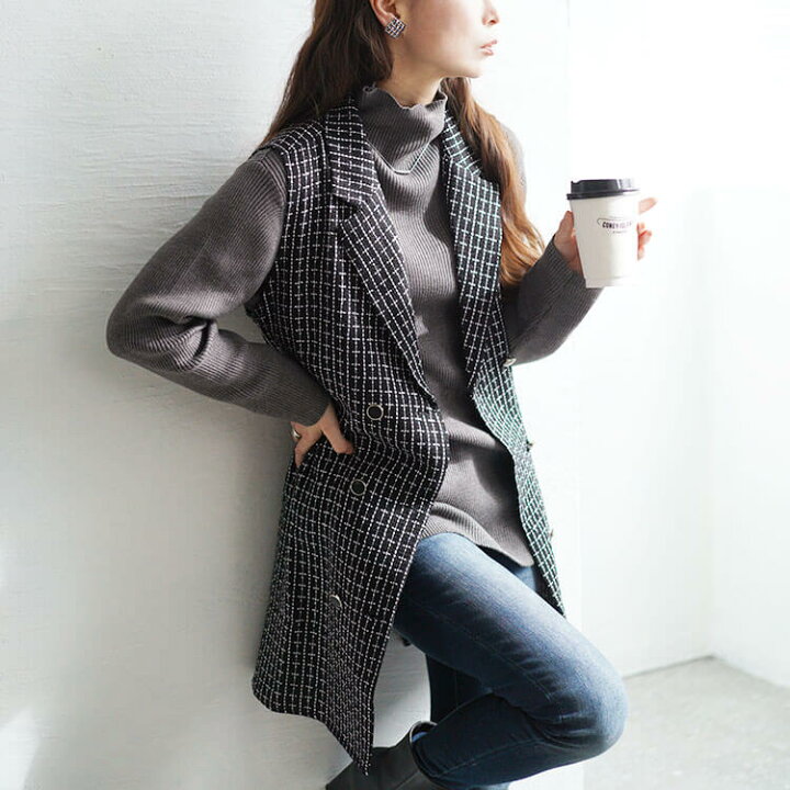 楽天市場】大きいサイズ レディース アウター ベスト ジレ ジャケット 