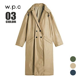 w.p.c レインコート レディース チェスターコート フーディー パッカブル 撥水 雨 ワールドパーティ