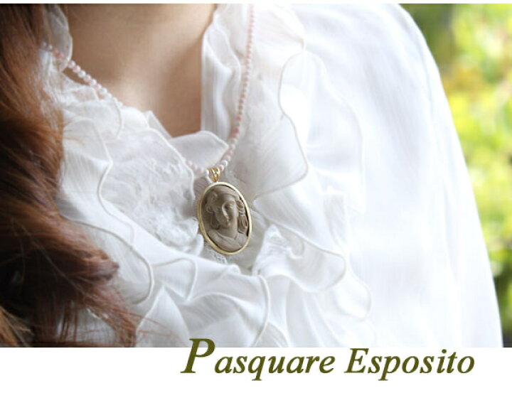 楽天市場】Pasquare Esposito作 ラーバストーン・カメオK18カメオ  