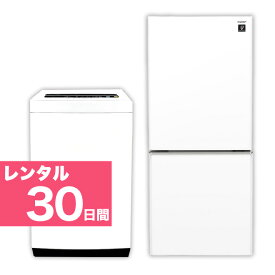 【レンタル】 家電セット 2ドア 120L～140L 冷蔵庫 4.2kg ～5.5kg 全自動洗濯機 家電2点セット 30日間