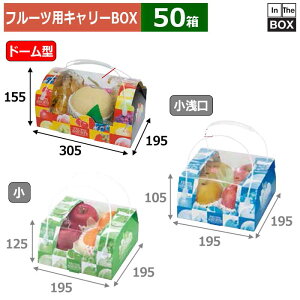 フルーツ用キャリーBOX アソートコンビネーション手提 ドーム型 305×195×155(mm) メロン1個「50箱」