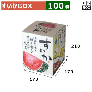 送料無料・すいかBOX 小玉スイカ 170×170×210(mm) 「100箱」
