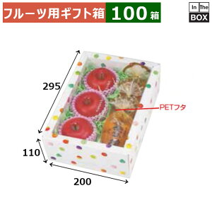 フルーツ用ギフト箱 みどりのめぐ実 ワールド小(ホワイト) 295×200×110(mm) 「100箱」