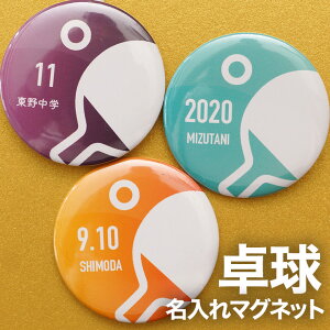 卓球 プレゼント 記念品 名入れ マグネット 卓球部 引退 卒部 卒業 卒団 名前入り プチギフト 卒団記念品 卒業記念品 送料無料