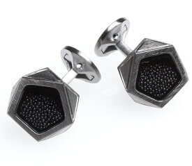 TATEOSSIAN（タテオシアン）カフリンクス　日本販売店　CF0446-Black Caviar Beads