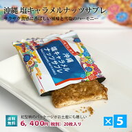 塩キャラメルナッツサブレ 20枚入×5箱 送料無料 沖縄土産 人気 お菓子 おすすめ お土産 ハロウィン バラ…