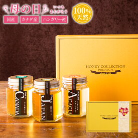 母の日 ＼からだ想いの贈り物／ プレゼント 80周年記念 ハニーコレクション 3本ギフト セット | 国産 はちみつ 蜂蜜 ハチミツ 健康 ギフト 健康食品 ギフトセット 国産はちみつ 国産蜂蜜 アカシア ハンガリー産 カナダ産