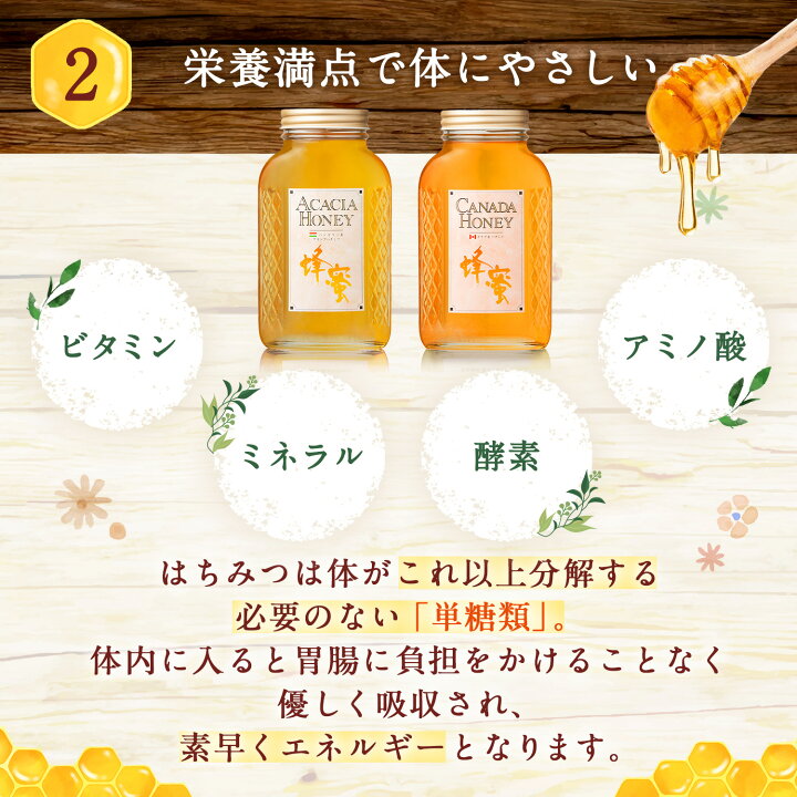 熊手のはちみつ ハンガリー産 アカシアはちみつ 蜂蜜 ポリ 2kg 大容量 100 純粋 大人女性の