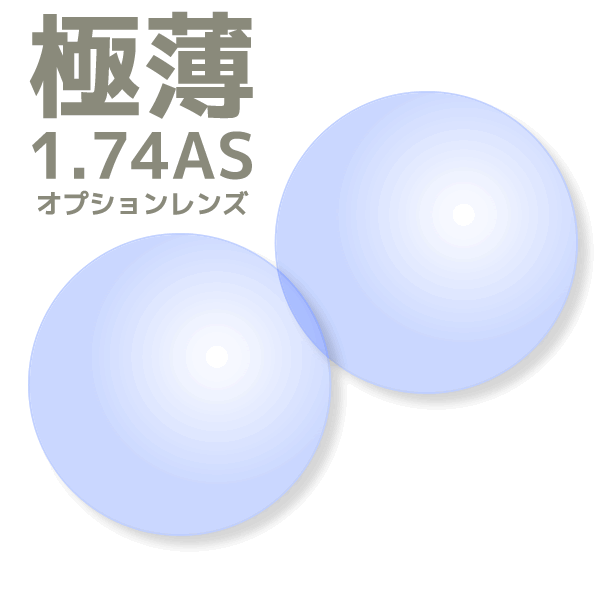 極薄レンズ：1.74AS：プラスチック：非球面：単焦点[送料無料]