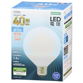 LED電球 ボール電球形 E26 40形相当 昼光色 OHM 06-3163 LDG4D-GAG51 送料無料