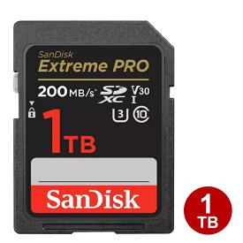 ＼楽天カードポイント5倍！6/5／サンディスク SDXCカード 1TB EXTREME PRO Class10 UHS-1 U3 V30 200MB/s SDSDXXD-1T00-GN4IN SanDisk SDカード 海外リテール 送料無料