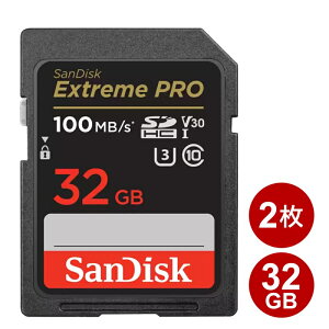 TfBXN SDHC 32GB 2Zbg EXTREME PRO Class10 UHS-1 U3 V30 100MB/s SDSDXXO-032G-GN4IN-2P SanDisk SDJ[h COe[ y[֑z