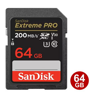 _yVJ[h|Cg5{I9/5^ TfBXN SDXCJ[h 64GB EXTREME PRO Class10 UHS-1 U3 V30 200MB/s SDSDXXU-064G-GN4IN SanDisk SDJ[h COe[ y[֑z