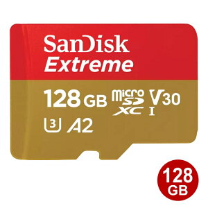TfBXN microSDXCJ[h 128GB EXTREME UHS-1 U3 V30 A2 190MB/s SDSQXAA-128G-GN6MN SanDisk }CNSD microSDJ[h COe[ y[֑z