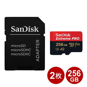 TfBXN microSDXCJ[h 256GB 2Zbg EXTREME Pro UHS-1 U3 V30 A2 200MB/s A_v^[t SDSQXCD-256G-GN6MA-2P SanDisk }CNSD microSDJ[h COe[ yz yŋzz