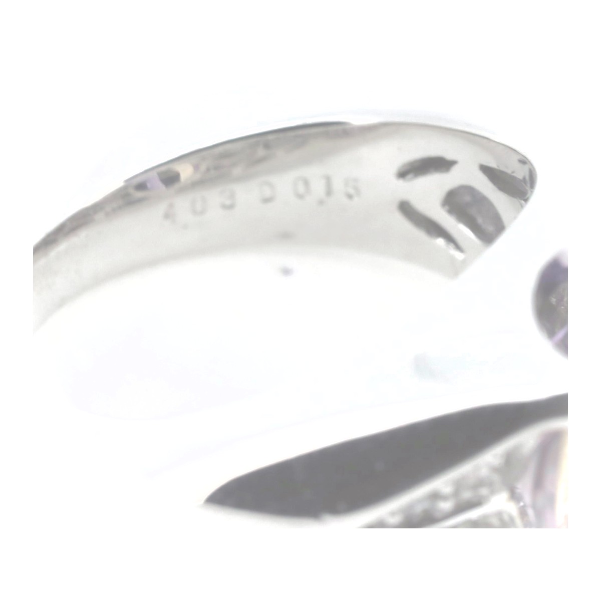 アメトリン ダイヤモンド リング 指輪 4.03ct 0.15ct 11号 K18WG(18金