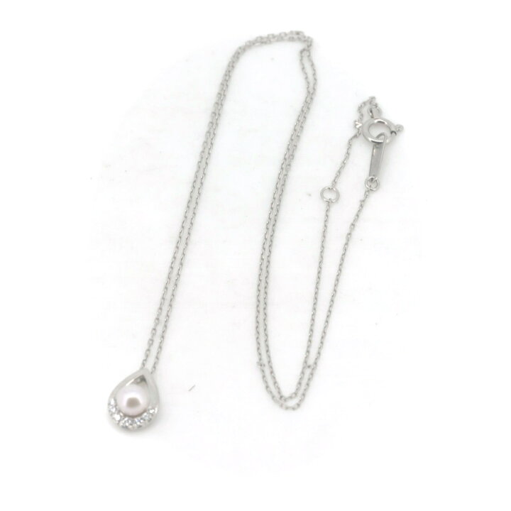 楽天市場】【中古】 ヴァンドーム青山 パール ダイヤモンド ネックレス 