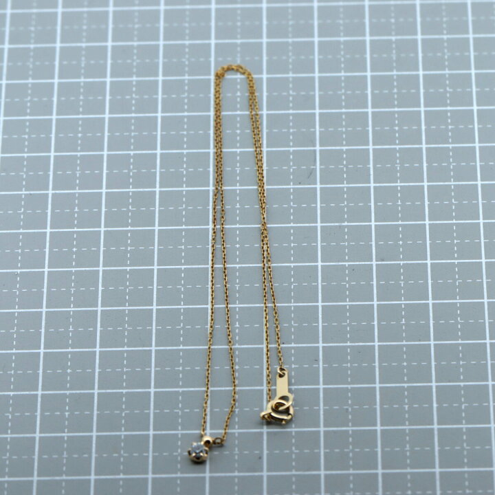 楽天市場】【中古】 ヨンドシー 4℃ ダイヤモンド ネックレス K18YG(18