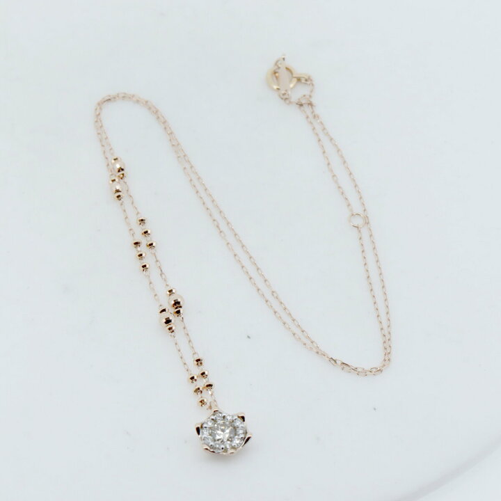 楽天市場】【中古】 エステール ダイヤモンド ネックレス 0.31ct K18PG 