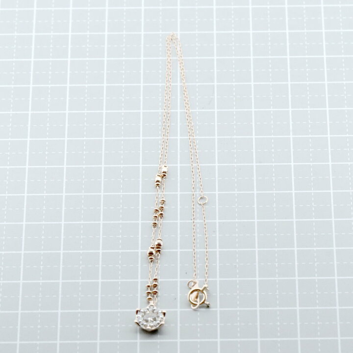 楽天市場】【中古】 エステール ダイヤモンド ネックレス 0.31ct K18PG 