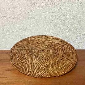 アタ製手編みランチョンマット 食卓マット 鍋敷き バリ島 アジアン 円形 直径33cm