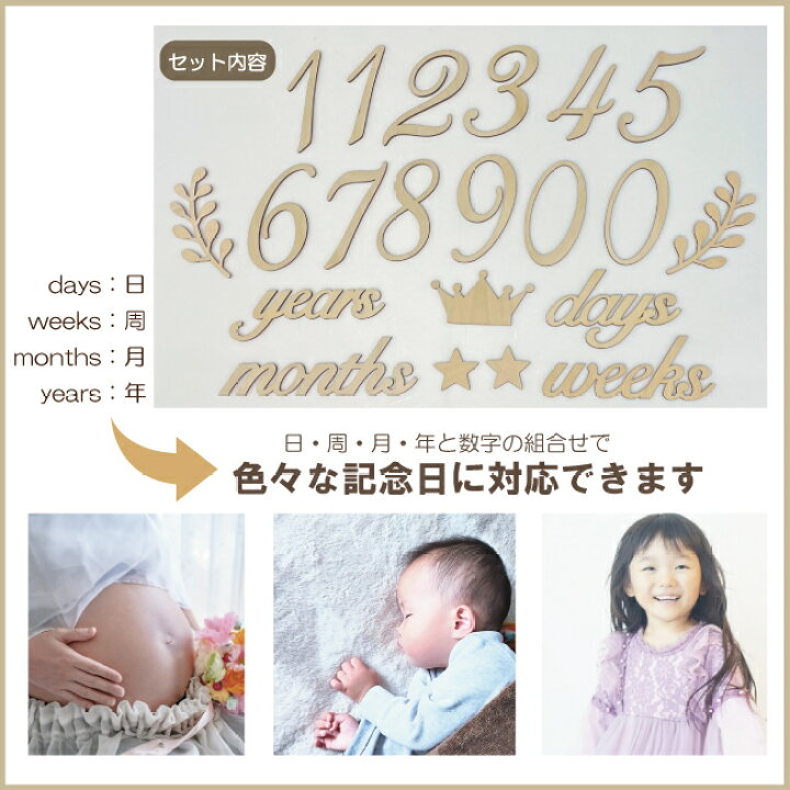 楽天市場 楽天ランキング1位 インスタ映え ニューボーンフォト 誕生日 セット 月齢 マンスリーカード バナー かわいい 月齢 出産祝い 飾り付け 寝相アート 赤ちゃん プレゼント 人気 木製 英語 数字 文字 木製バナー 月齢アート 写真 送料無料 Accessorys９２４