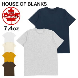 HOUSE OF BLANKS Tシャツ メンズ ハウスオブブランクス 半袖 無地 HOB クルーネック 厚手 MADE IN CANADA カナダ製 7.4オンス ヘビーウェイト