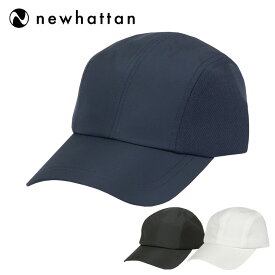 ニューハッタン ランニングキャップ メンズ レディース 無地 帽子 Newhattan 4パネル ローキャップ ジェットキャップ スポーツ ウォーキング