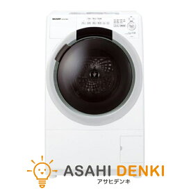 洗濯機(ドラム式 ～7.9kg) シャープ ES-S7J-WR 一人暮らし クリスタルホワイト系 洗濯7.0kg 乾燥3.5kg ヒーター乾燥 右開き