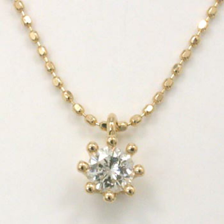 楽天市場】ダイヤモンドネックレス 0.15ct K18天然ダイヤミルク 