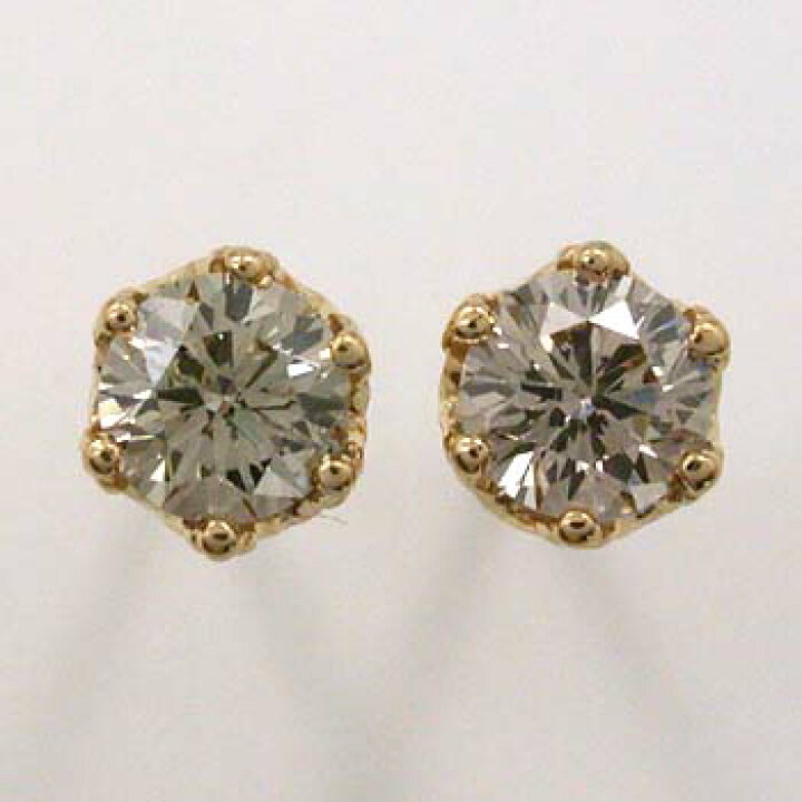 楽天市場】ダイヤモンドピアス 18金ゴールド/K18イエロー  