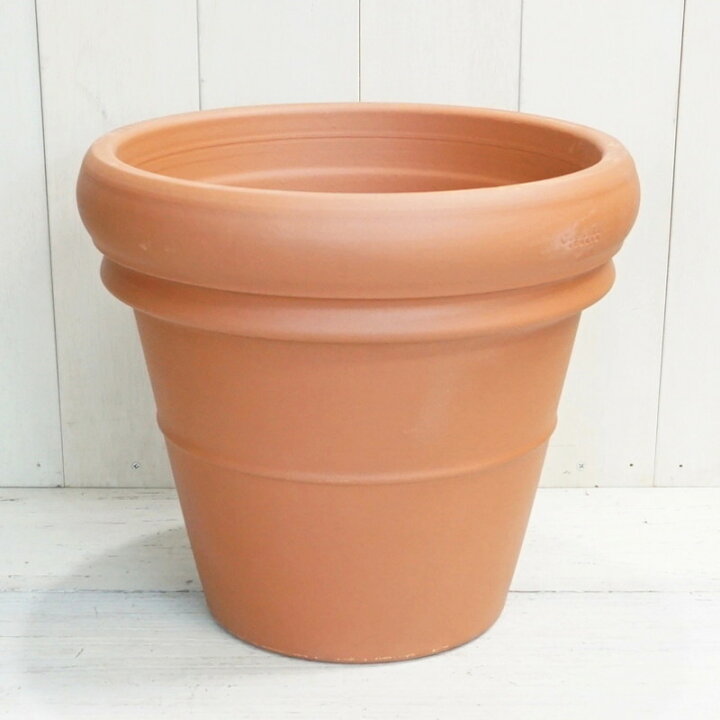 楽天市場 植木鉢 おしゃれ 大型 テラコッタ リムポット M 42cm 14号 底穴あり イタリア テラコッタ 陶器鉢 素焼き プランター 鉢 特大 大きめ ガーデニング 室内 植え替え 鉢植え 園芸 観葉植物 多肉植物 塊根植物 サボテン 人気 人工観葉植物 花 クリスマス
