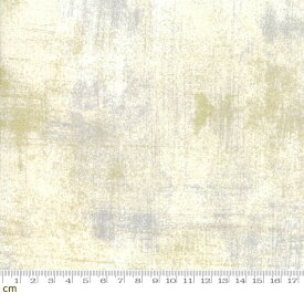 【Moda モダ】Grunge and Grunge Dot Metallic-30150-270M(3A-01) ホワイト ゴールドラメ メタリック加工 テクスチャ柄 ヴィンテージ風 ラッカープリント コットン100％ シーチング 110cm幅【10cm単位販売】