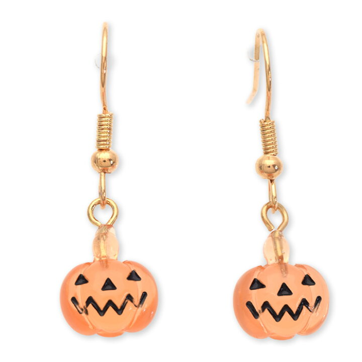 楽天市場】オバケ かぼちゃのピアス ハロウィン かわいい フックピアス 
