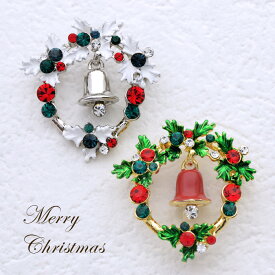 クリスマスブローチ クリスマスリーズ ベル ハイクオリティー パーティー、お呼ばれ、発表会などに