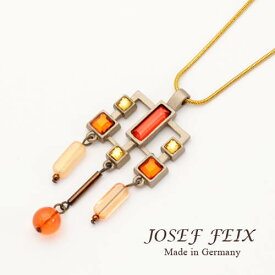 ドイツ製　JOSEF　FEIX　幾何学模様デザイン　ボリュームペンダント レディースジュエリー　アクセサリー　インポート　コスチュームジュエリー　パーティー　結婚式　発表会　お呼ばれ