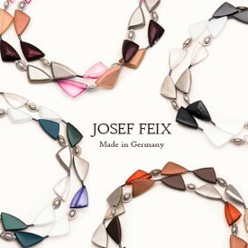 ドイツ製　JOSEF　FEIX　ソフト三角形フラットビーズ　ロングネックレス　レディースジュエリー　アクセサリー　インポート　コスチュームジュエリー　パーティー　結婚式　発表会　お呼ばれ