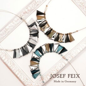 ドイツ製　JOSEF　FEIX　シャープデザイン三角形　ワイヤーネックレス　レディースジュエリー　アクセサリー　インポート　コスチュームジュエリー　パーティー　結婚式　発表会　お呼ばれ