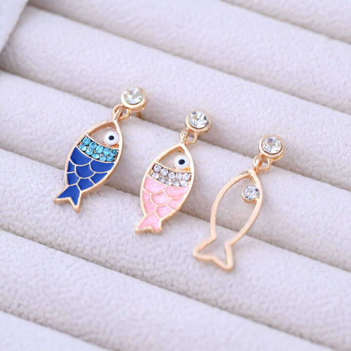 楽天市場】お魚ピアス かわいい アシンメトリー 3セット ユニーク  