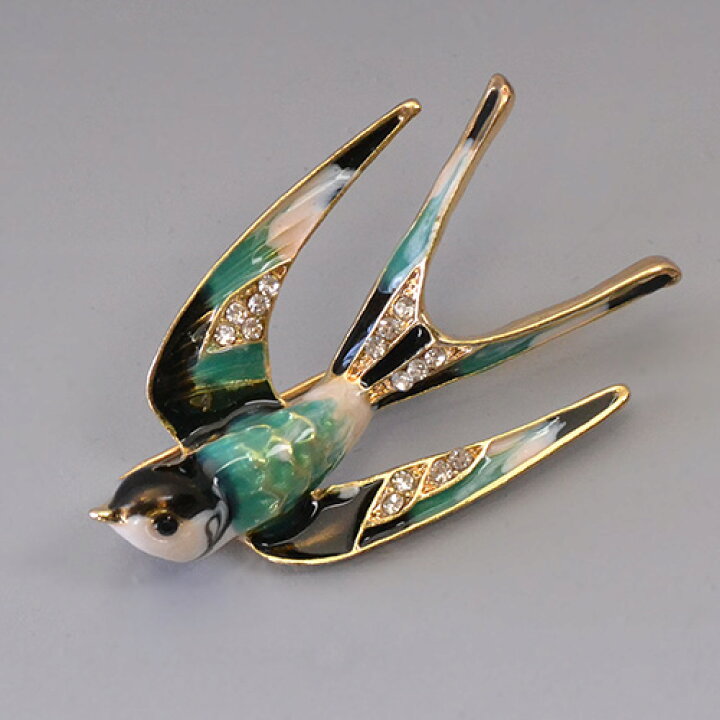 楽天市場】ブローチ 鳥 つばめ 燕 レディース アクセサリー プレゼント  