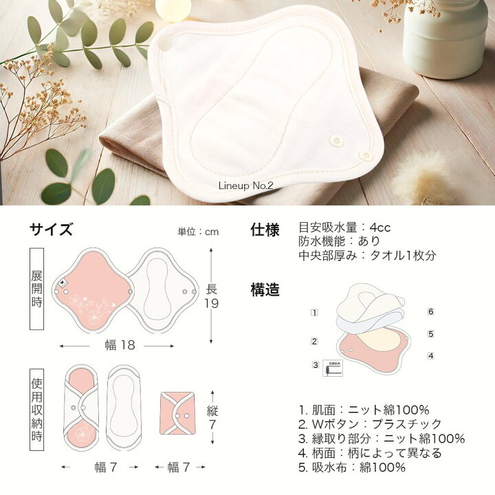 楽天市場】布ナプキン おりもの用 おりものシート 布 おりもの 