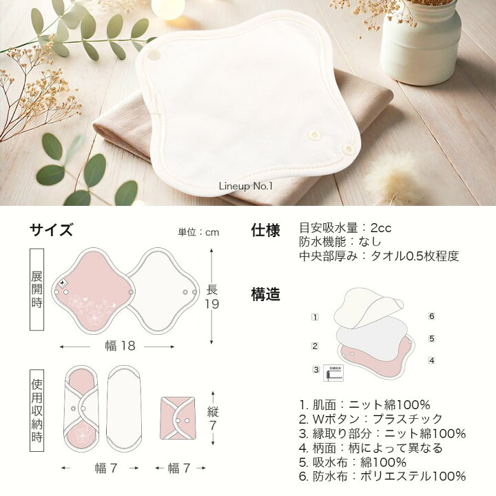 楽天市場】布ナプキン おりもの用 薄型 おりもの ライナー オリモノ 