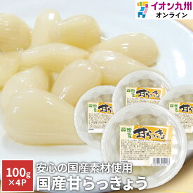 【P3倍★1/15 0:00~1/16 9:59】 らっきょう 国産 甘らっきょう 4点セット カレー 漬け物 グルメ お取り寄せグルメ おつまみ 付け合わせ イオン九州