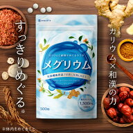 カリウム サプリ 塩化カリウム 1300mg メグリウム 1ヶ月分 サプリメント ヒハツ ショウガ ビタミンB6 ビ…