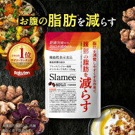 お腹の脂肪を減らす ダイエットサプリ スラミー Slamee 1ヶ月分 ブラックジンジャー サプリメント 皮下脂…