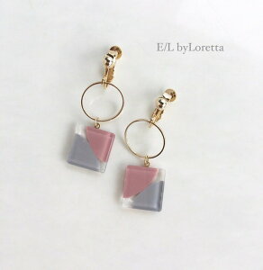 sS2FtSquare color hoop pierce/ earring@E/L byLoretta EL GoCb^ accessory ANZT[ lp@CO@sAX@sN@O[@CG[@}`J[@I@˂@Nbv