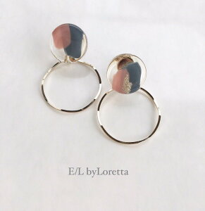 2way art circle hoop pierce/earring(Pink)@E/L byLoretta EL GoCb^ accessory ANZT[@2EFC@sN@O[@t[v@sAX@CO@I@`^@˂@Nbv@