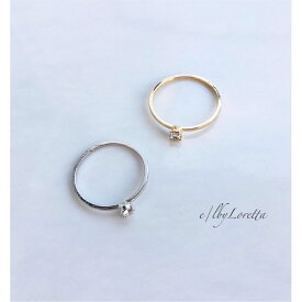 (全2色)Crystal ring　E/L byLoretta EL エルバイロレッタ accessory アクセサリー 指輪　GOLD ゴールド　SILVER　シルバー　レディース　おしゃれ　ハンドメイド　クリスタル　水晶