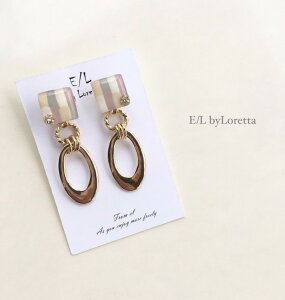 Square art w hoop pierce/earring(Lavender)@E/L byLoretta EL GoCb^ accessory ANZT[@XNGA@Wt[v@x_[@p[v@sAX@CO@`^@˂@Nbv@