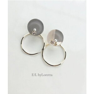 2way 3color hoop pierce/earring(Beige)@E/L byLoretta EL GoCb^ accessory ANZT[@2EFC@t[v@x[W@O[@NA@}`J[@sAX@CO@`^@@˂